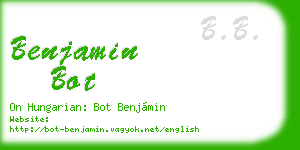 benjamin bot business card
