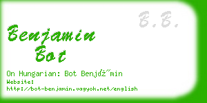 benjamin bot business card